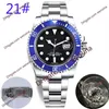 20 kolorowy nowy zegarek Mężczyźni 41 mm Automatyczne wysokiej jakości zegarek niebieski ceramiczny pierścień wodoodporny męski mechaniczny Orologio di Lusso nadgarstek294c