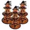 Décoration de fête Happy Halloween Cupcake Stand Ghost Bat Spider Papier Party Food Stand Gâteau Plateau DIY Happy Halloween Party Décoration Fournitures x0905 x0905