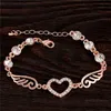 Charm Bracelets Rose Gold Zircon Bracelets Angle Wings Bracelet For Women Fashion Jewelry R230905