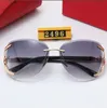 2024 Hot Selling Fashion Men Kvinnor Solglasögon Metal Square Plate Metal Frame UV400 Shades Gafas de Sol Brand Metal Solglas