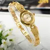 Relógios de pulso Mulheres Pulseira Relógio Mujer Golden Relojes Pequeno Dial Quartz Lazer Relógio de Pulso Hora Feminina Senhoras Elegante Relogio Relógio 230905