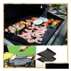 Outils de pâtisserie de cuisson Tapis de sile Accessoires d'outils de barbecue Cuire le revêtement de four Tapis de gril de barbecue antiadhésifs réutilisables 16 x 13 Drop Delivery Home Ga Otdzn