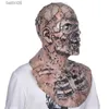 Maski imprezowe Scary Walking Dead Zombie Mask Lateks Creepy Halloween Costume Horror Bloody Adult Halloween Rekwizyty Dekoracja T230905