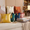Pillow Case 45 45 cm Bronzing Geometris Sofa Lempar Sarung Bantal Ruang Tamu Dekoratif Rumah Kantor 230905