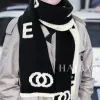 Sciarpa di lana firmata Echarpe Sciarpe di lusso Motivo a quadretti per donna Uomo scialle caldo invernale Moda inverno nero