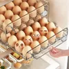 Depolama Şişeleri Yumurta Kutusu Kapasite Çift Katmanlı Zamanlayıcı Ölçeği Alan Tasarlayan Buzdolabı Raf İstiflenebilir Tutucu