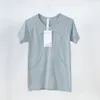 Szybko Tech 2.0 Solidny kolor jogi ubrania damskie koszula krótkie rękawie