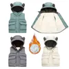 Down Coat Plus Thicken Children Down Vests Autumn Winter Boys Warm Cotton Waistcoat Kids Clothing Girls Hooded Zipper Vests Jackets R230905