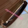 Klasyczna moda luksusowa skórę Wysokość Multi Pochette Luksusowy portfel Mini torebki Crossbody Projektantka torba kobieta marka metalowe znak mini kosmetyki damskie