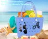 Borsa con ciondoli per accessori Bogg Decorativi Aggiungi inserto Moschettone Portachiavi Set Lettere dell'alfabeto e nappa in gomma Gancio gancio Spiaggia T Otkis