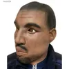 Party Masks Realstic Black Male Man Mask Kanye Gold Digger Latex Rapper Costume Accessory T230905