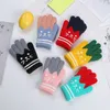 Gants d'hiver en velours épais et chauds pour chat, mignons, tricotés, imitation cachemire, pour étudiants garçons et filles