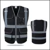 Abbigliamento da motociclista Gilet di sicurezza ad alta visibilità con tasche Lavoro riflettente Ansi/Isea Classe 2Motorcycle Drop Delivery Automobiles Moto Dhrqe