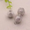 100 pièces bricolage argent spirale perle Cages pendentifs résultats de bijoux composants faits à la main fabrication de bijoux breloques 15X14MM 25X20MM 30X25MM275Q