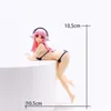 손가락 장난감 12cm Super Sonico PVC 액션 피겨 수영복 모델 일본 애니메이션 피겨 니트로 만화 인형 섹시한 소녀 수집 가능한 인형 장난감