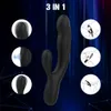 Vibrateurs lapin 10 modes de vibration double moteur G Spot stimulateur clitoridien masseur vibrant 5 battements jouets sexuels pour adultes 230904