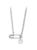 Collier de créateur ViVi Haut de luxe Grande épingle Femme Simple Creux Étiquette Ronde Saturne Trombone Collier Chaîne Collier Accessoires De Mode Bijoux Saint Valentin