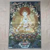 Objets décoratifs Figurines Thangka/peinture de décoration pour la maison/Tara blanche/Thangka de bon augure 230904