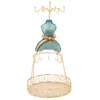 Vintage européen objets décoratifs personnalisé paon bleu porte-bijoux présentoir cadre cadeau de mariage fenêtre affichage