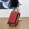 Suitcases 26 Inches Alloy Dry Wet Separation Net Red Luggage Box Universal Wheel Male And Female Student Trolley Password Travel