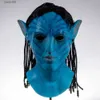 Party Maskers Avatar 2 Masker Na'vi Neytiri Cosplay De Weg van Water Latex Helm Unisex Volwassen Halloween Party Kostuums Rekwisieten T230905