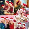 Рождественские украшения, шапки, утепленная плюшевая шапка для взрослых и детей для дома, рождественские подарки Санта-Клауса, теплая зима 230905