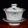 غلاف الشاي الخزفي الأزرق والبيضاء المغطى باليد يدويا جينغديزن سيراميك شاي شاي وعاء الشاي القديم 315x