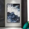 Dipinti Arthyx Fatti a mano Trama spessa Onda del mare Paesaggio Pittura a olio Astratta Tela Modern Home Decor Immagine di arte della parete per soggiorno 230904