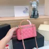 Designer de luxo bolsa crossbody cosmética marca francesa espelho bolsa portátil Lingshi moda feminina lingcha padrão bolsa de ombro único diariamente commuter box bags qualit