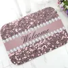 Tapis tendance Faux paillettes roses et diamants paillasson Chic Girly bienvenue tapis de sol tapis de bain cuisine entrée porte tapis moderne caoutchouc 230905