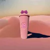 Tubblers Rhinestone B Tubbler z brokatem słomy inspirowany różowym kubkiem sztabki BPA darmowa butelka do wielokrotnego użytku Prezenty dla jej T230905