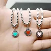 Fashion Designer Tiff Necklace Top t Family Enamel Buddha Bead Bracelet Womens Peach Heart Pendant Pink Blue Color Love Network Red Same Style