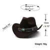 Wide Brim Hats Bucket Hats Wool Women's Men's Western Cowboy Hat For Gentleman Lady Jazz Cowgirl With Leather Cloche Church Sombrero Caps 230905