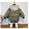 Casaco para baixo crianças jaquetas para meninos 2023 inverno moda nova com capuz grosso branco para baixo casacos crianças 3-12 anos meninos parkas outerwear r230905