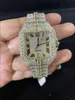 Anpassad diamantklocka Mosanite Test Automatisk glas ETA -klocka Diamond Pass 40mm Waterproof 904 Rostfri Set Inlaid Sapphire Movement St QCPQ