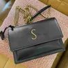 Sunset Satchel أصلي جلدي رفرف الرجال كلاسيكي Pochette Envelope مصمم يدوي سلسلة المرأة رنين yslii حقيبة مصمم حقيبة S