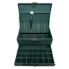 Boîtes à bijoux rétro boîte à bijoux en velours de haute qualité avec grande capacité couleur vert foncé 4 modèles 230904