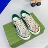 Designer damesschoenen Italiaanse tennis canvas vrijetijdsschoenen Luxe groen en rood net gestreept rubberen zool stretch katoen lage sportschoenen voor heren