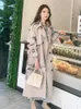 Kvinnor Trenchrockar Spring Autumn Women Casual Solid Color Coat Korean Office Warm Elegant Belted Vintage Overrocks Windbreaker Top Plus Size Jacket 230904