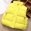 Down Coat Candy Color Down Cotton Vest Children'S Waistcoat Spring Autumn Casual Cardigan Thicken Warm Outerwear Toddler Sleeveless Coat R230905