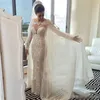 Biała kość słoniowa szyfonowe aplikacje koronkowa kurtka ślubna płaszcz ślubny koronkowy sukienka ślubna Cape Custom Made tanie 2113