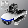 Drone giocattolo telecomandato B5 senza spazzole bianco/arancione con doppia fotocamera HD 1 batteria Posizionamento del flusso ottico Evitamento intelligente degli ostacoli a 360° Decollo con una sola chiave