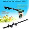 Spiralborrbithuvuden för att gräva hål Garden Auger Spiral Bit Hand Drill Electric Drill Bit bevattnande Planting246V