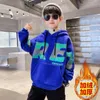 Hoodies Sweatshirts Stil Kinder Pullover Herbst Winter Jungen Kleidung Brief Drucken Plus Fleece Pullover 230904