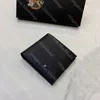 Мужской классический черный кошелек, дизайнерский кошелек для карт, мужской кошелек для монет, высококачественный складной чехол для кредитных карт для рождественского подарка
