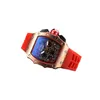Herrenuhr Automatik Quarzwerk Markenuhren Kautschukband Business Sport Transparente Uhren Importierte Kristallspiegelbatterie 271r