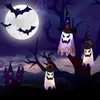 Feestdecoratie Halloween Decoratie LED Knipperlicht Gypsophila Ghost Festival Aankleden Gloeiende Tovenaarsgeest Hoed Lamp Horror Sfeer Kamer x0905