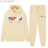 Herr designer spårar Trapstar hoodie sätter vinter hoodies byxor set löpande hoody mens varumärke sweatshirt sport joggar sweatpants kostym t230905