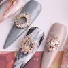 Nail Art Décorations 10 pcslot luxe 3D creux arc Zircon alliage Nail Art cristal métal manucure bricolage ongles accessoires fournitures décorations charmes 230905