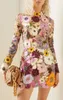Robes décontractées de base Mode Fleur Broderie Mini Robe Femmes Élégantes À Manches Longues Applique Robes Printemps Chic Femme Haute Qualité Fête 230904